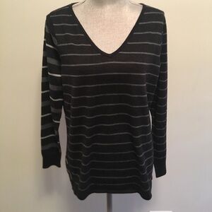 Smartwool Black and Gray V-Neck Sweater
